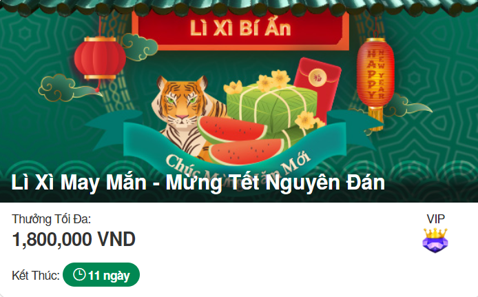 Lì Xì May Mắn – Mừng Tết Nguyên Đán V9BET